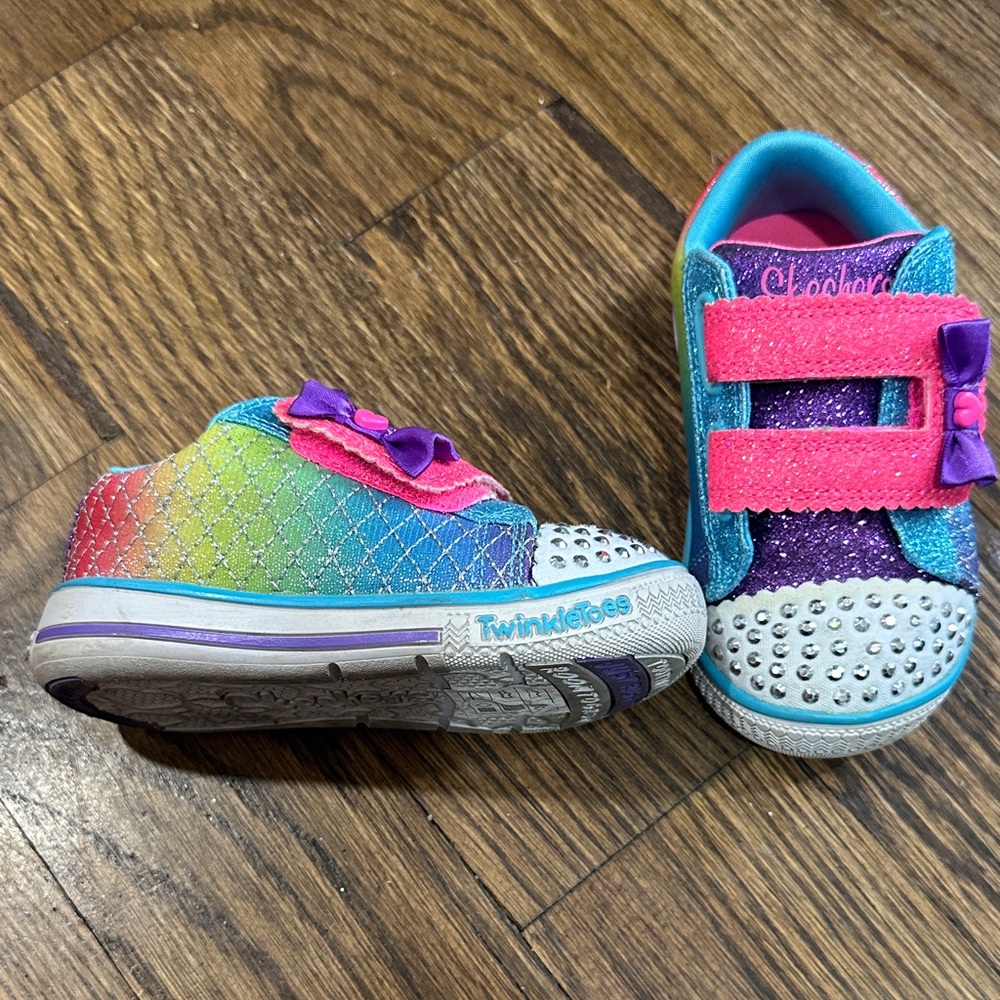 Skechers Twinkle Toes Rainbow Glitter Sneakers